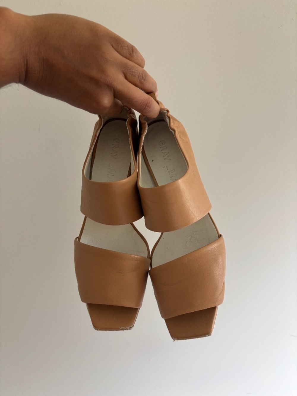 Gray Matters Micol Sandal in Camel, EU 38, US 7.5
